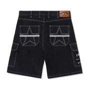 Athletics Denim Shorts - Washed Black