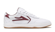 Atlantic - White/Burgundy Leather