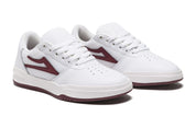 Atlantic - White/Burgundy Leather