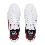 Atlantic - White/Burgundy Leather