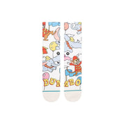 Kids Disney Dumbo By Travis Crew Socks - Off White