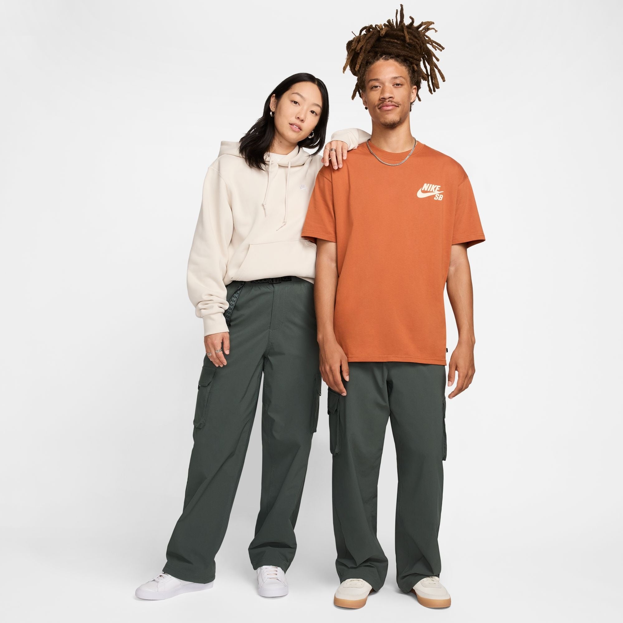 Kearny Cargo Skate Pants - Vintage Green/White