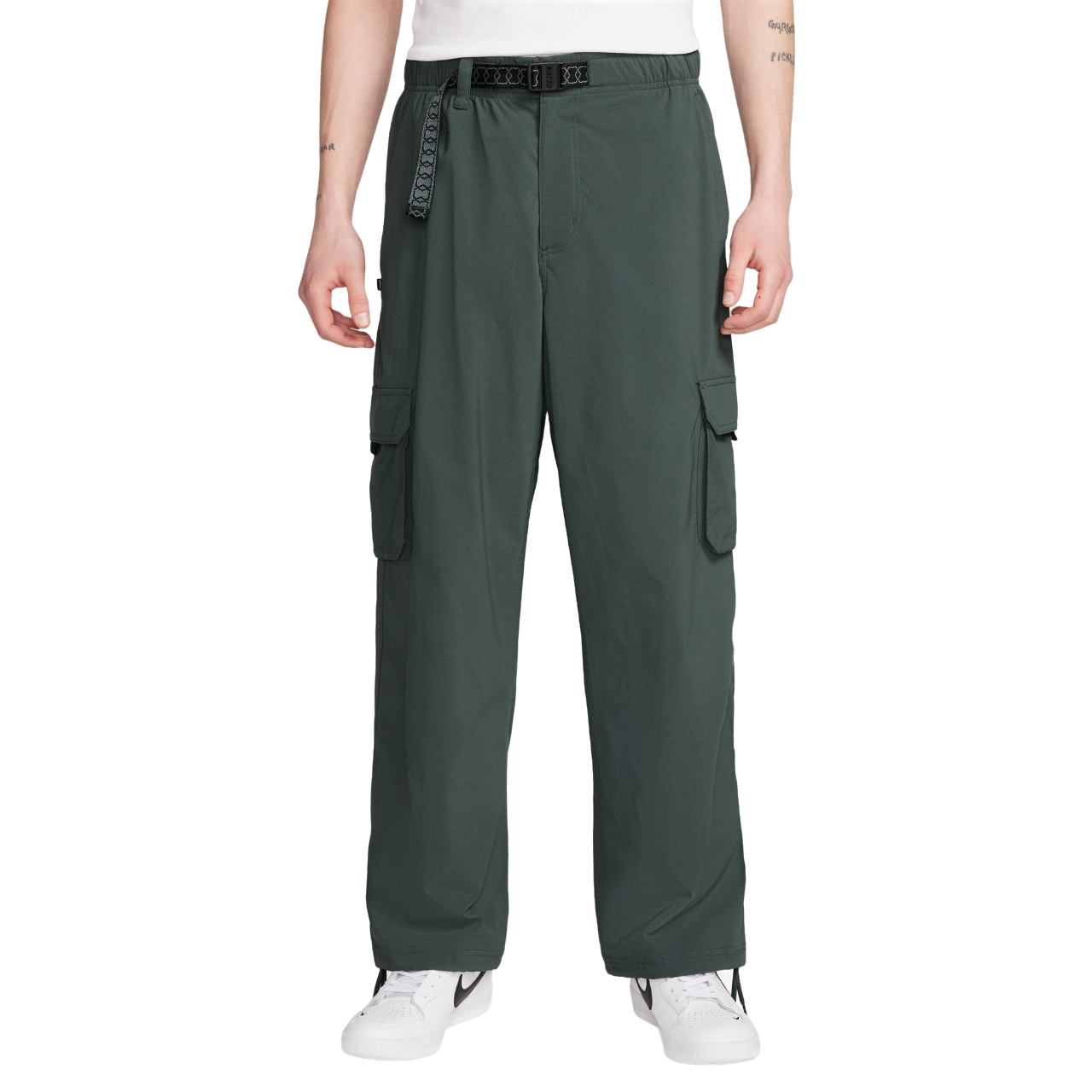 Kearny Cargo Skate Pants - Vintage Green/White