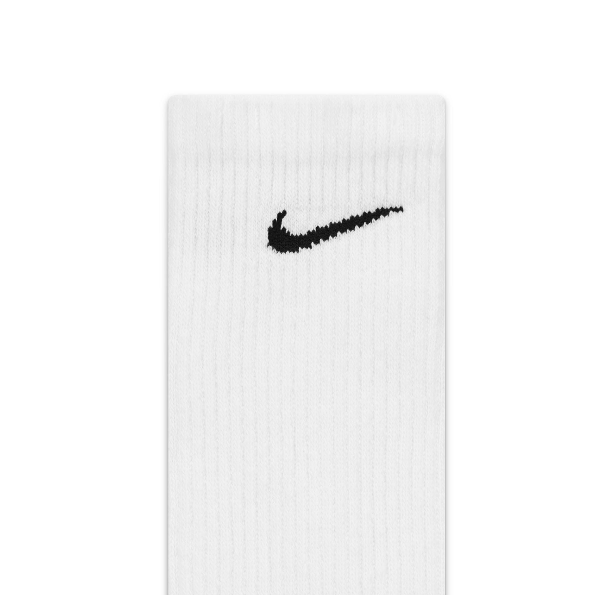 Everyday Plus Cushioned Training Crew Socks (6 Pairs) - White/Black