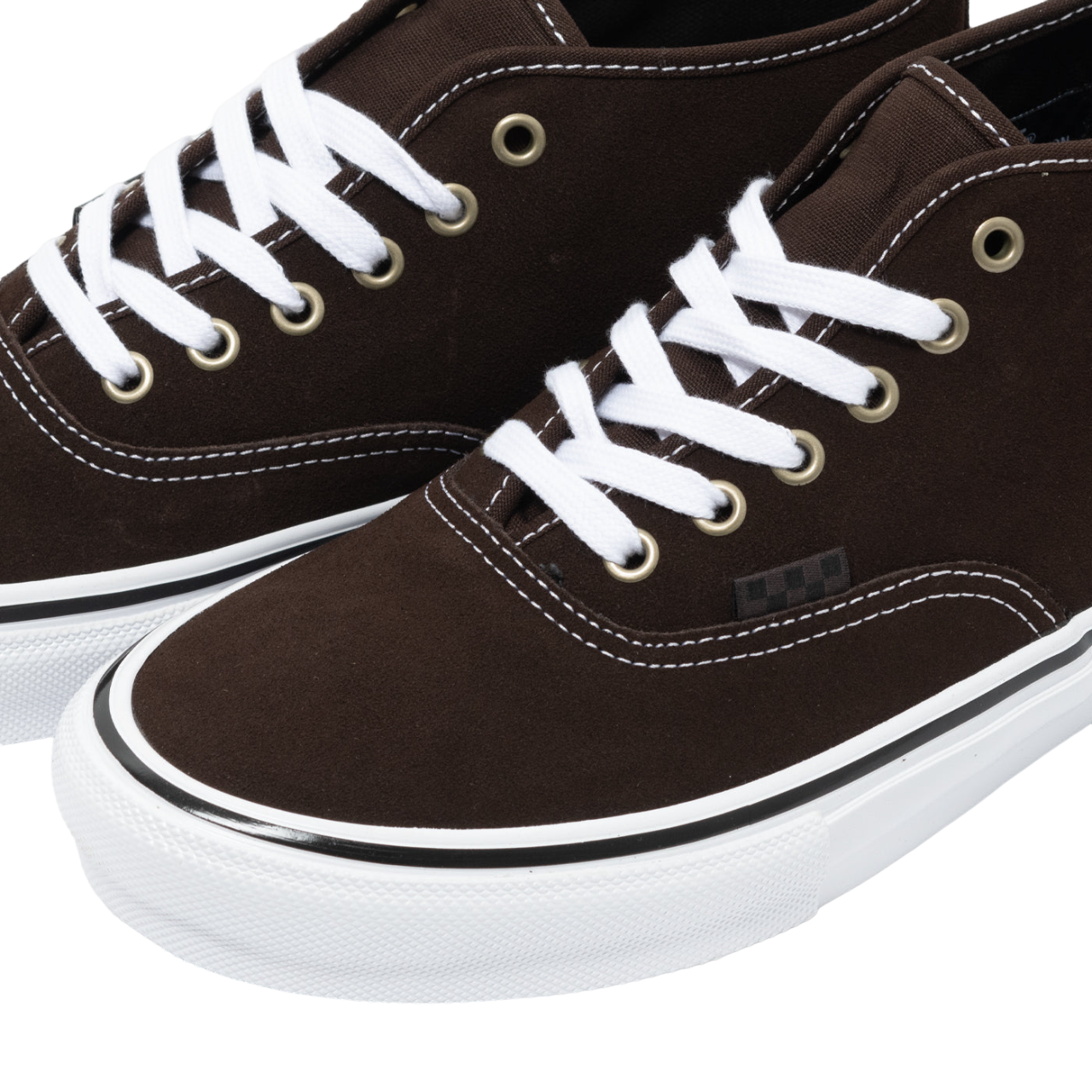 Skate Authentic Mid VCU - Dark Brown/White