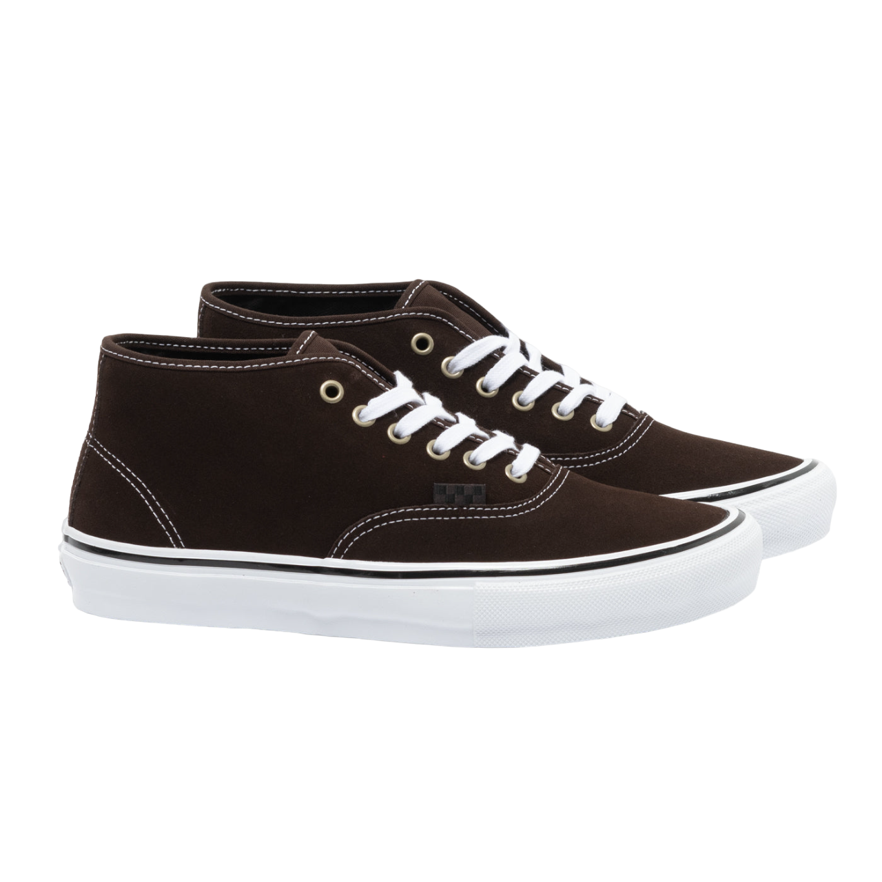 Skate Authentic Mid VCU - Marron foncé/blanc