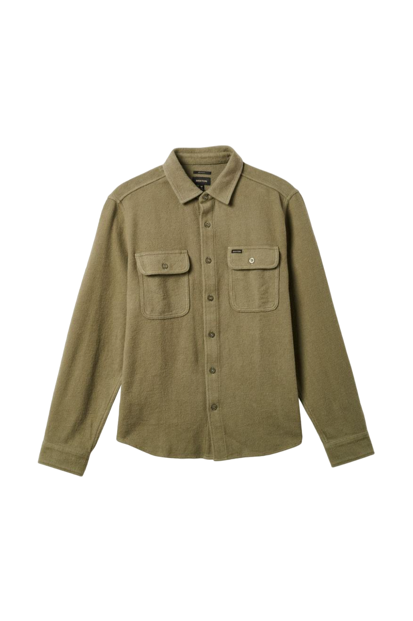 Bowery Textured Twill Overshir - Olive Surplus