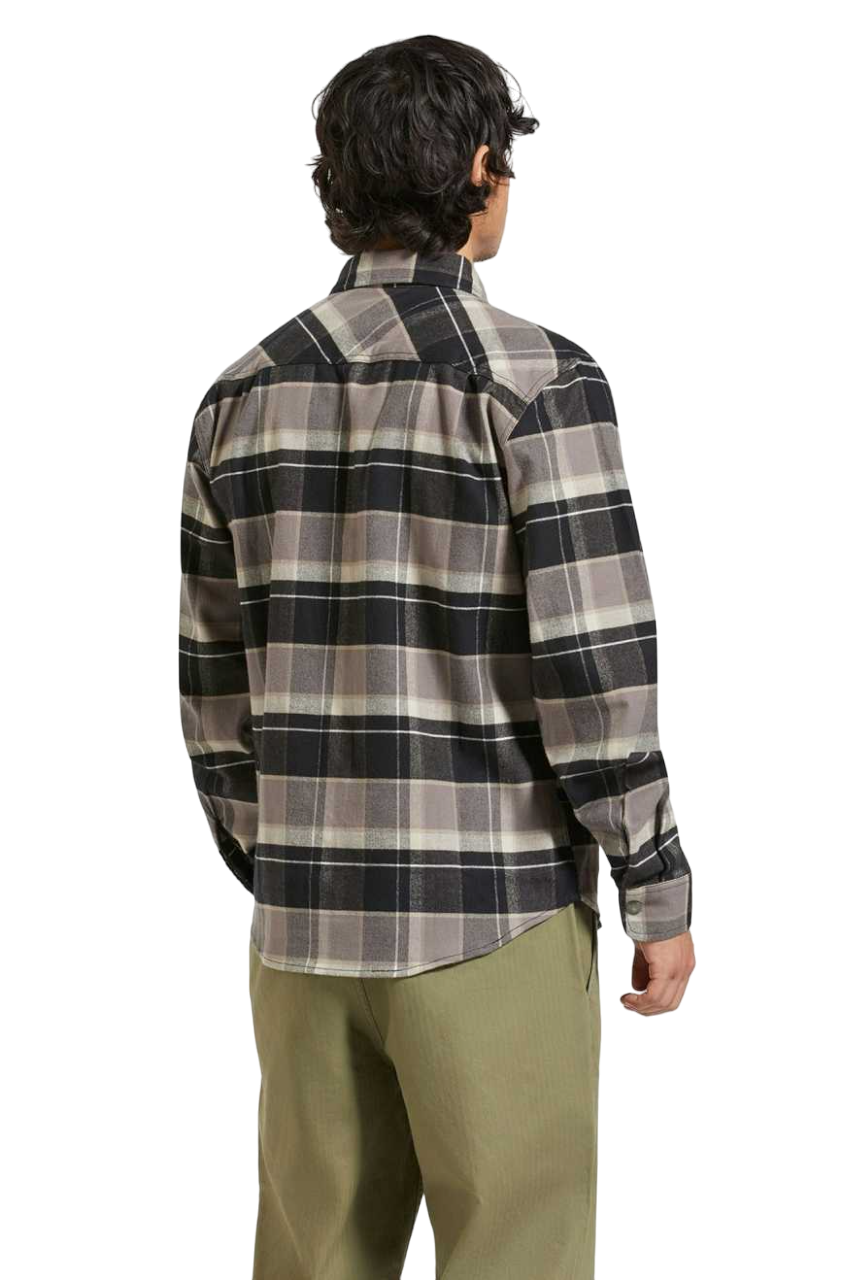 Builders Bowery Stretch Water Resistant L/S Flannel - Black/Charcoal/Beige