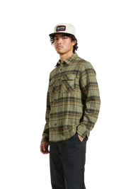 Bowery L/S Flannel - Vetiver/Laurel Wreath/Washed Black