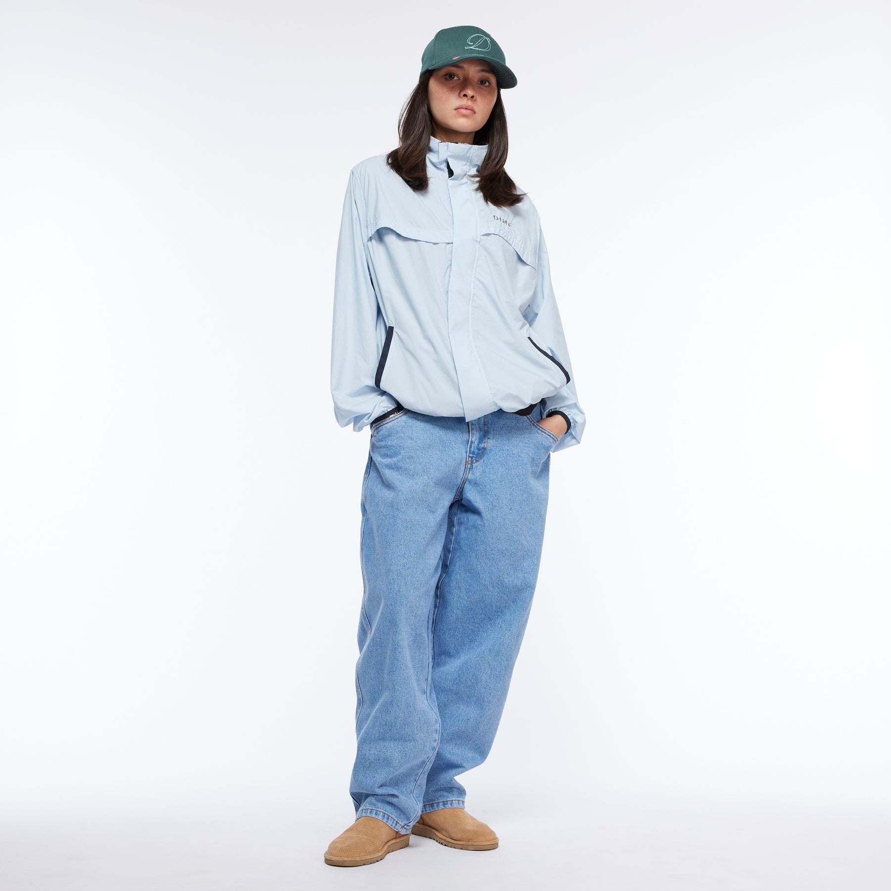 Classic Baggy Denim Pants - Blue Washed