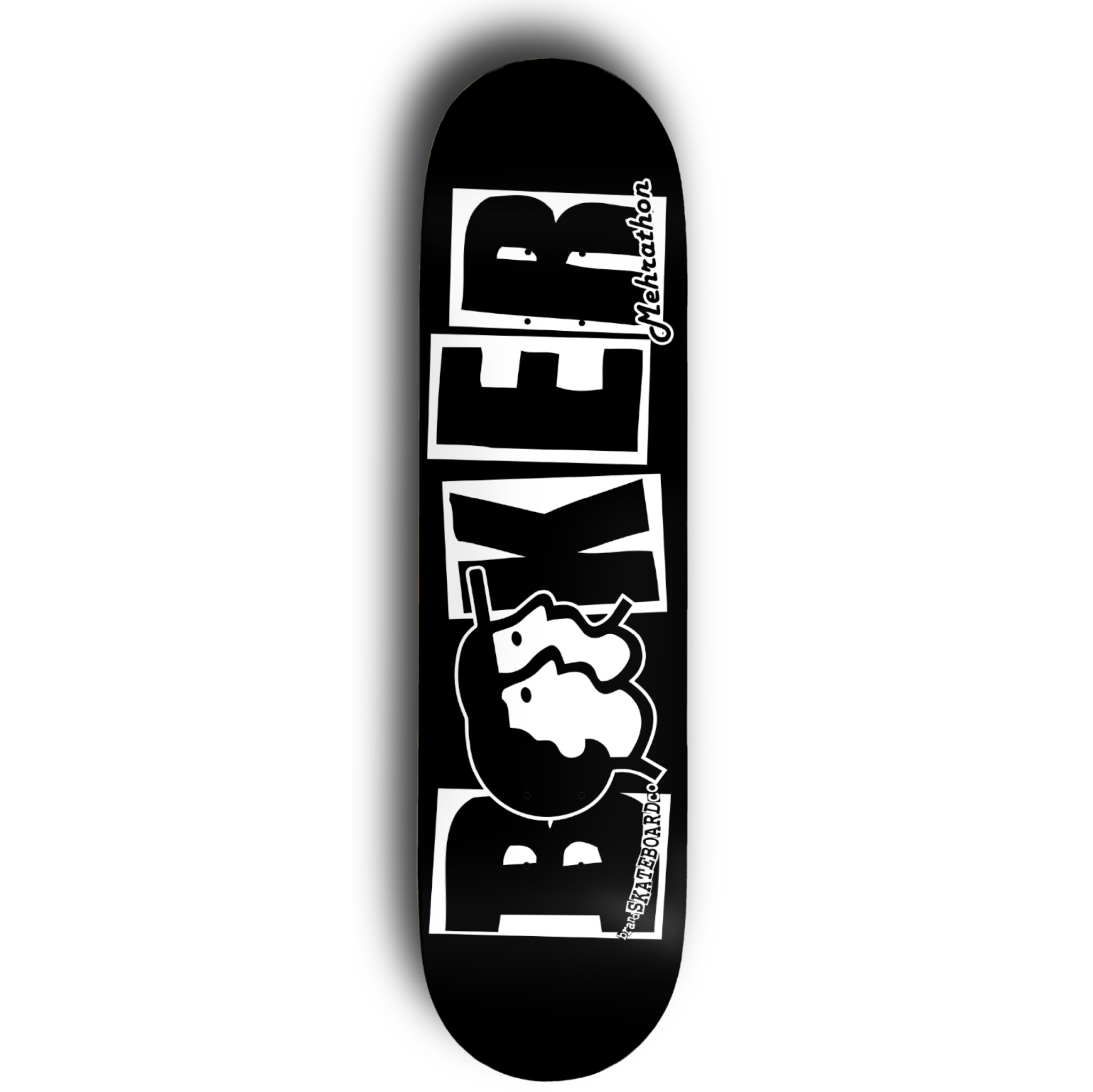 x Mehrathon Logo de la marque Deck noir/blanc - 8,25"