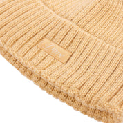 Cursive Fold Beanie - Sand