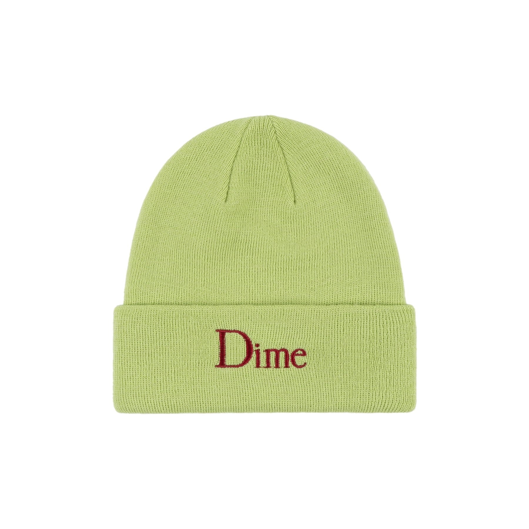 Classic Wool Fold Beanie - Lime