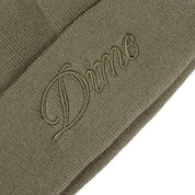 Cursive Beanie - Military Green