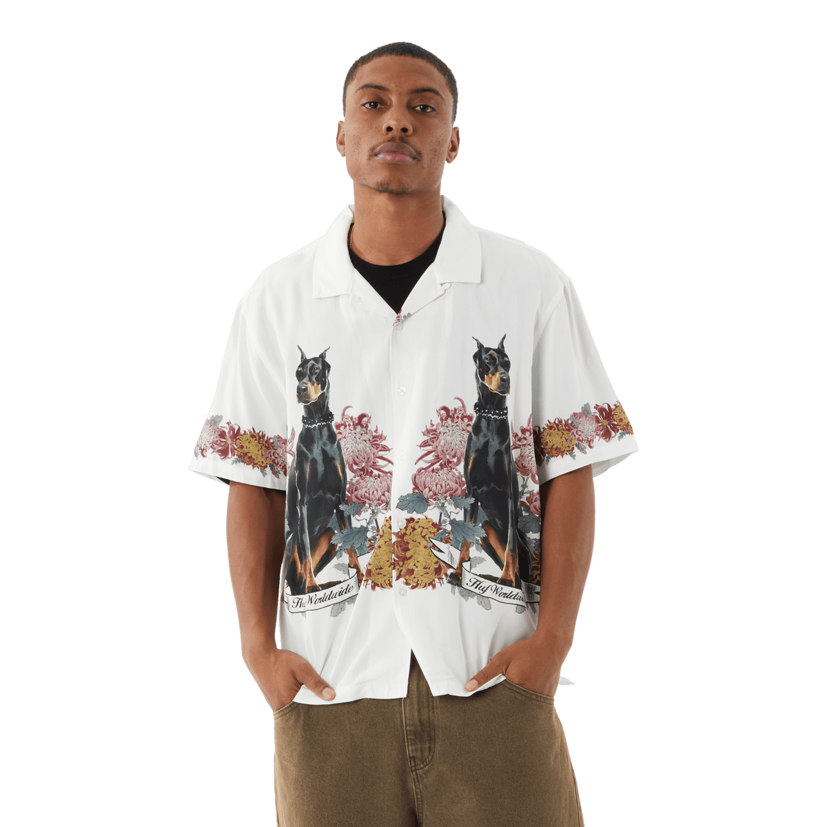 Chemise de villégiature pour garçons - Blanc 