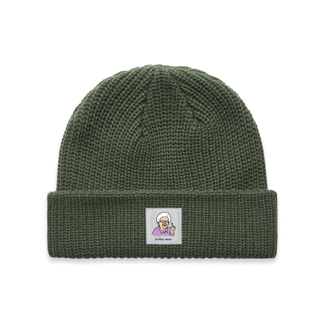 Betty Premium Ribbed Beanie - Alpine Green