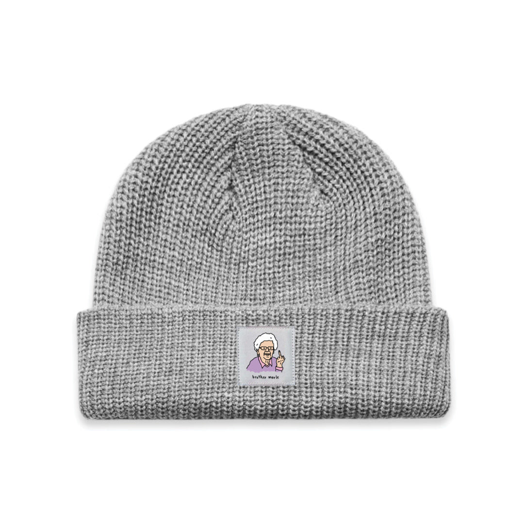 Betty Premium Ribbed Beanie - Gun Metal Heather