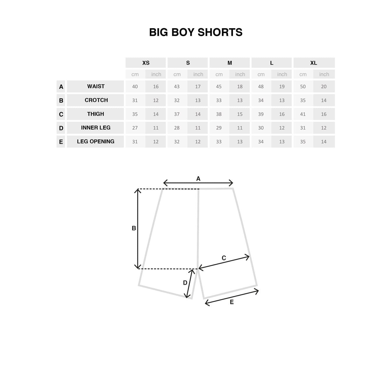 Big Boy Shorts - Silver Black