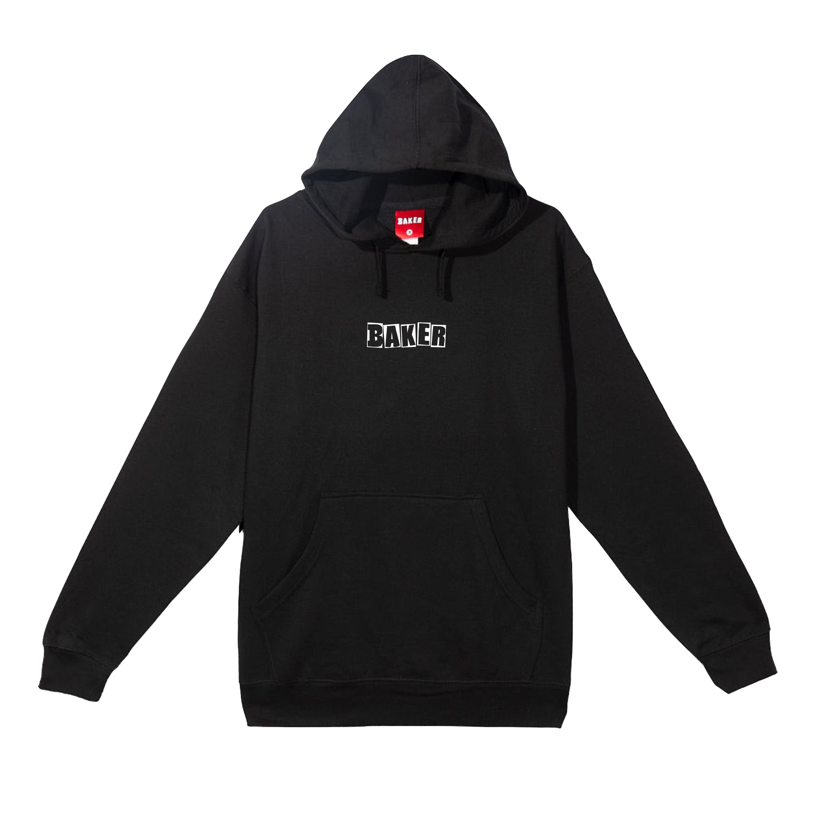 Brand Logo Pullover Hoodie - Black