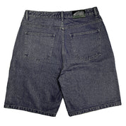 Wavy Jeans Shorts - Blue Grey