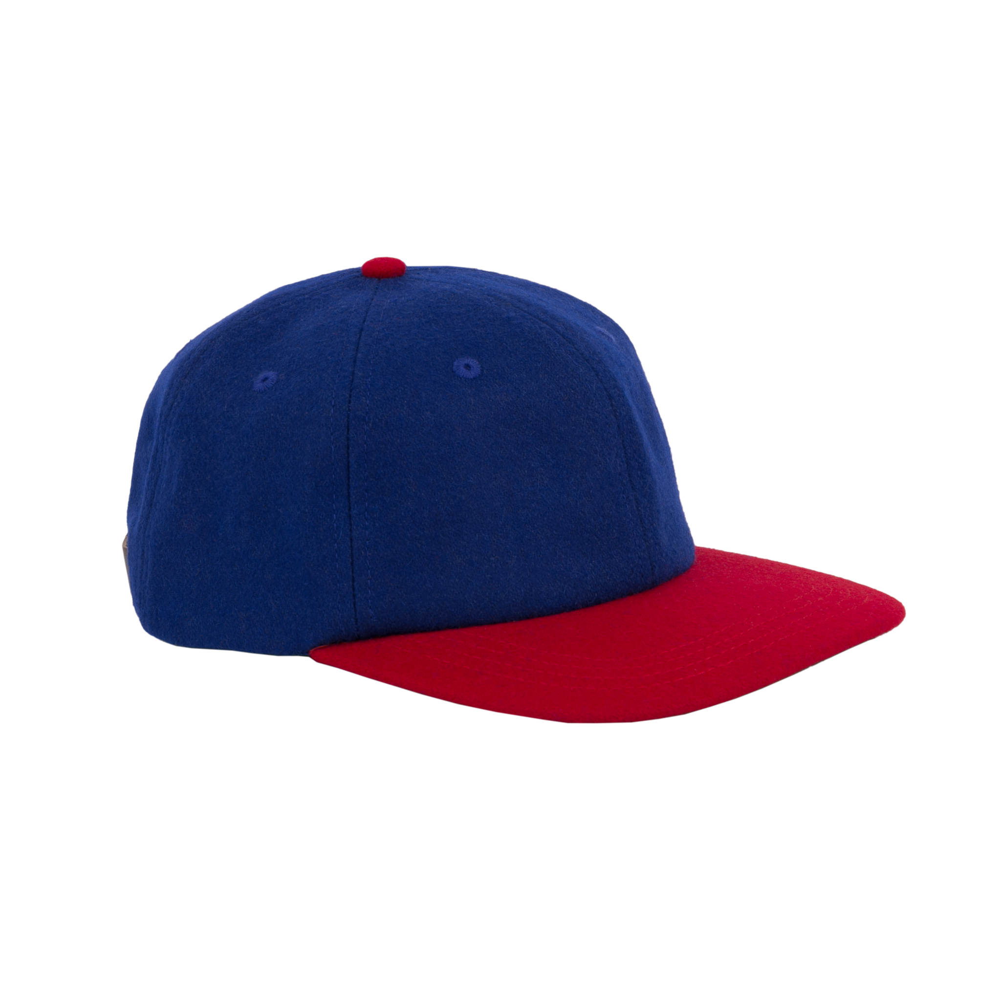 Boss 6 Panel Premium Wool Hat - Navy/Red