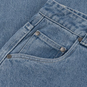 Baggy Denim Pants - Blue Washed