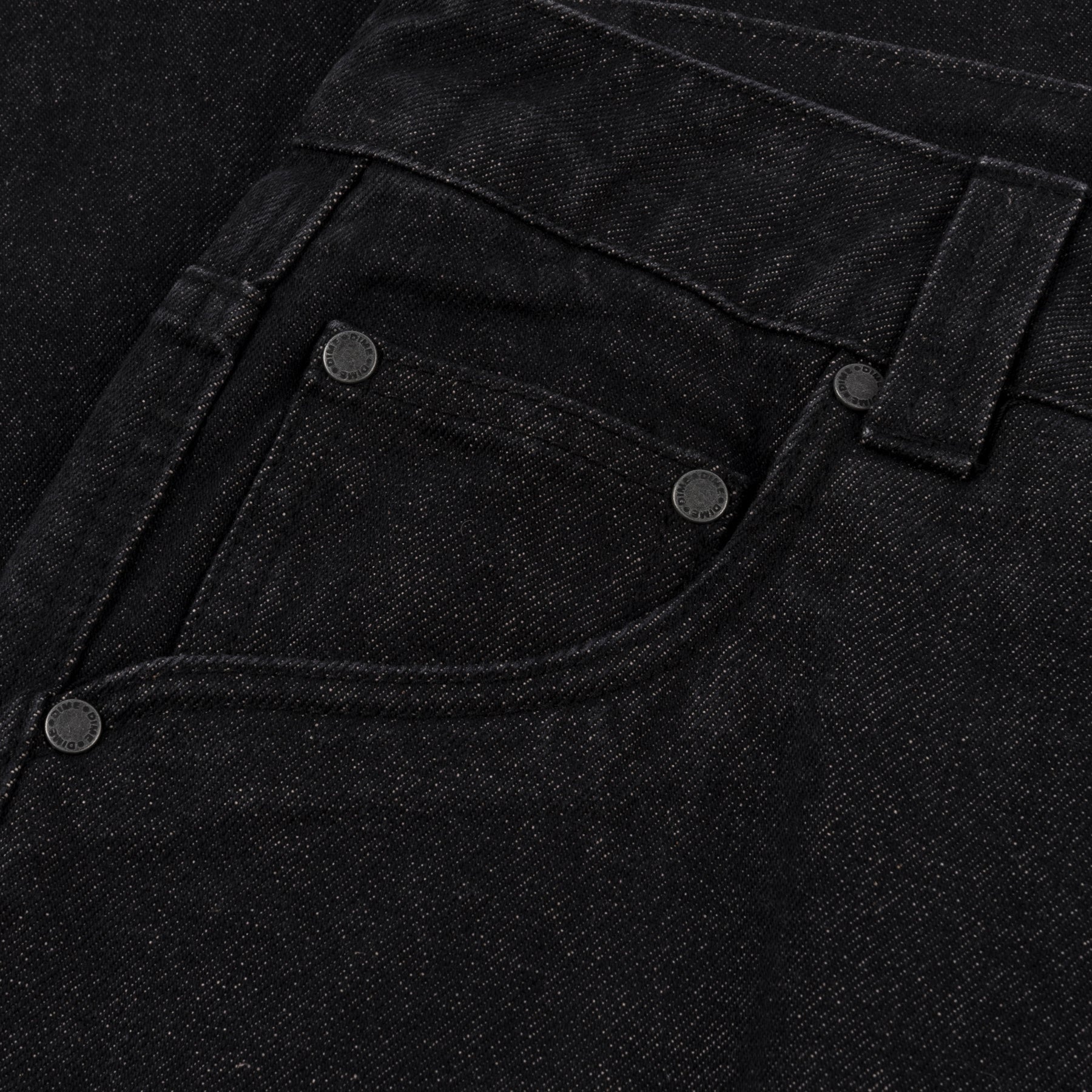 Relaxed Denim Pants - Black Washed