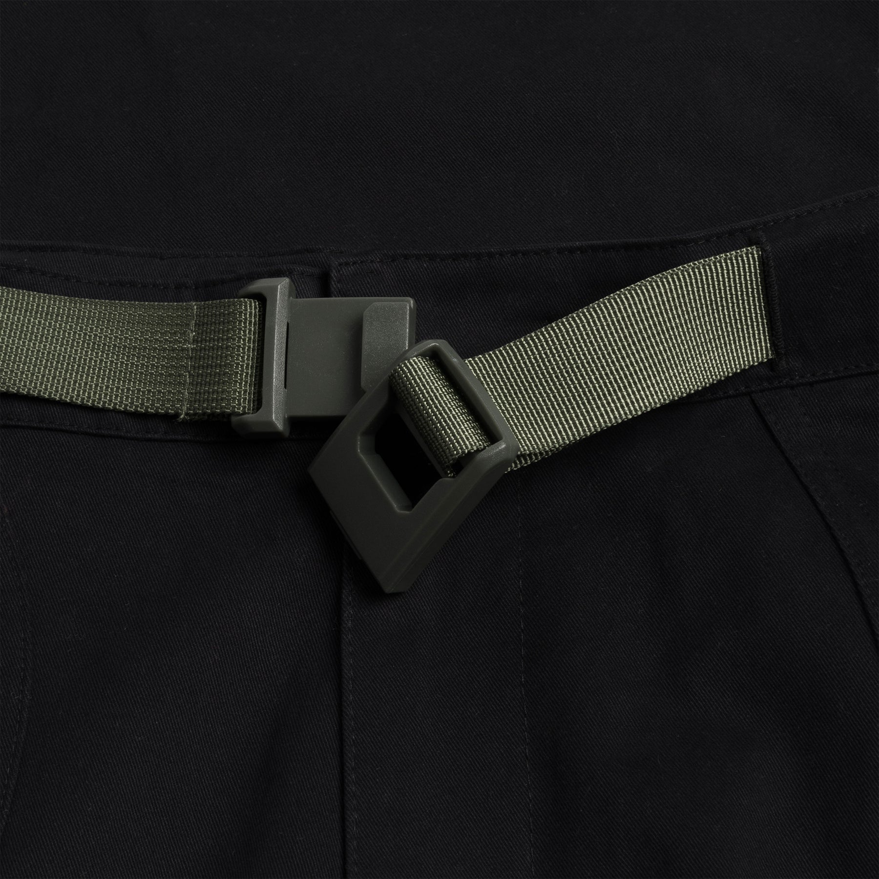 Belted Twill Pants - Dark Charcoal