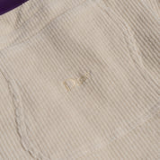 Pantalon ample classique en velours côtelé - Crème