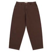 Classic Baggy Denim Pants - Brown