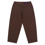 Classic Baggy Denim Pants - Brown