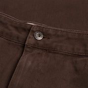 Classic Baggy Denim Pants - Brown