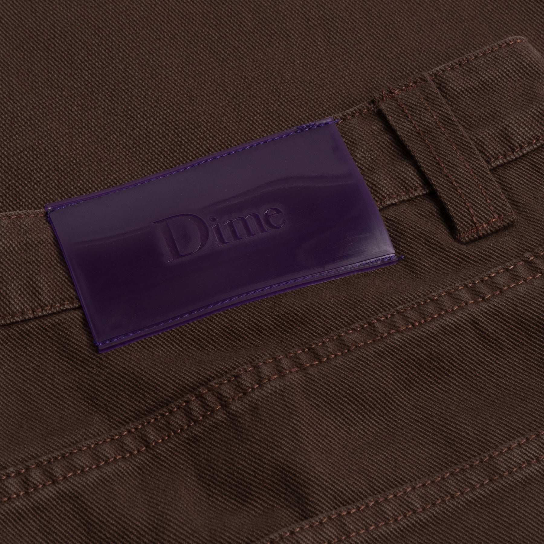 Classic Baggy Denim Pants - Brown