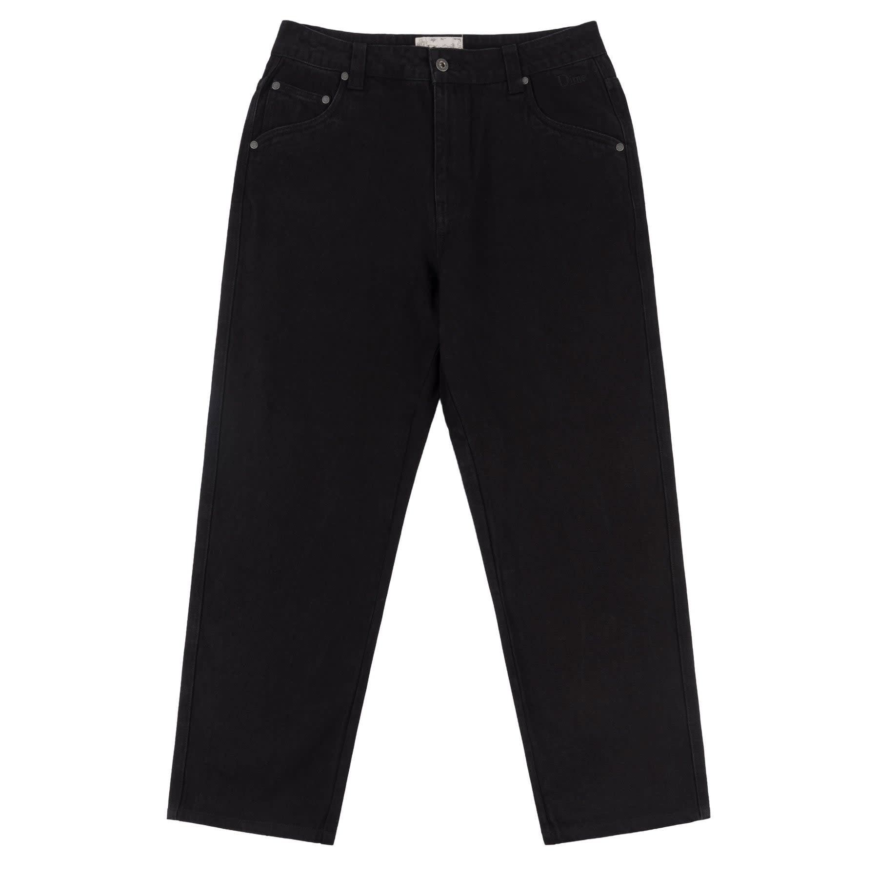 Classic Relaxed Denim Pants - Black