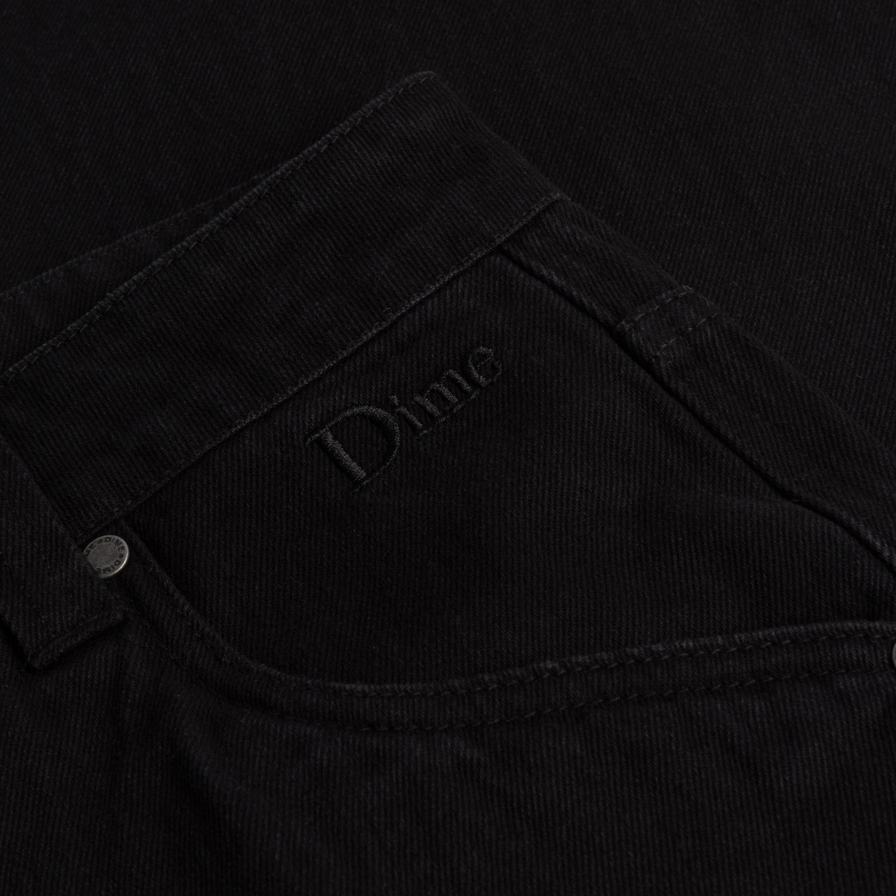 Classic Relaxed Denim Pants - Black