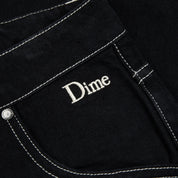 Classic Baggy Denim Pants - Black