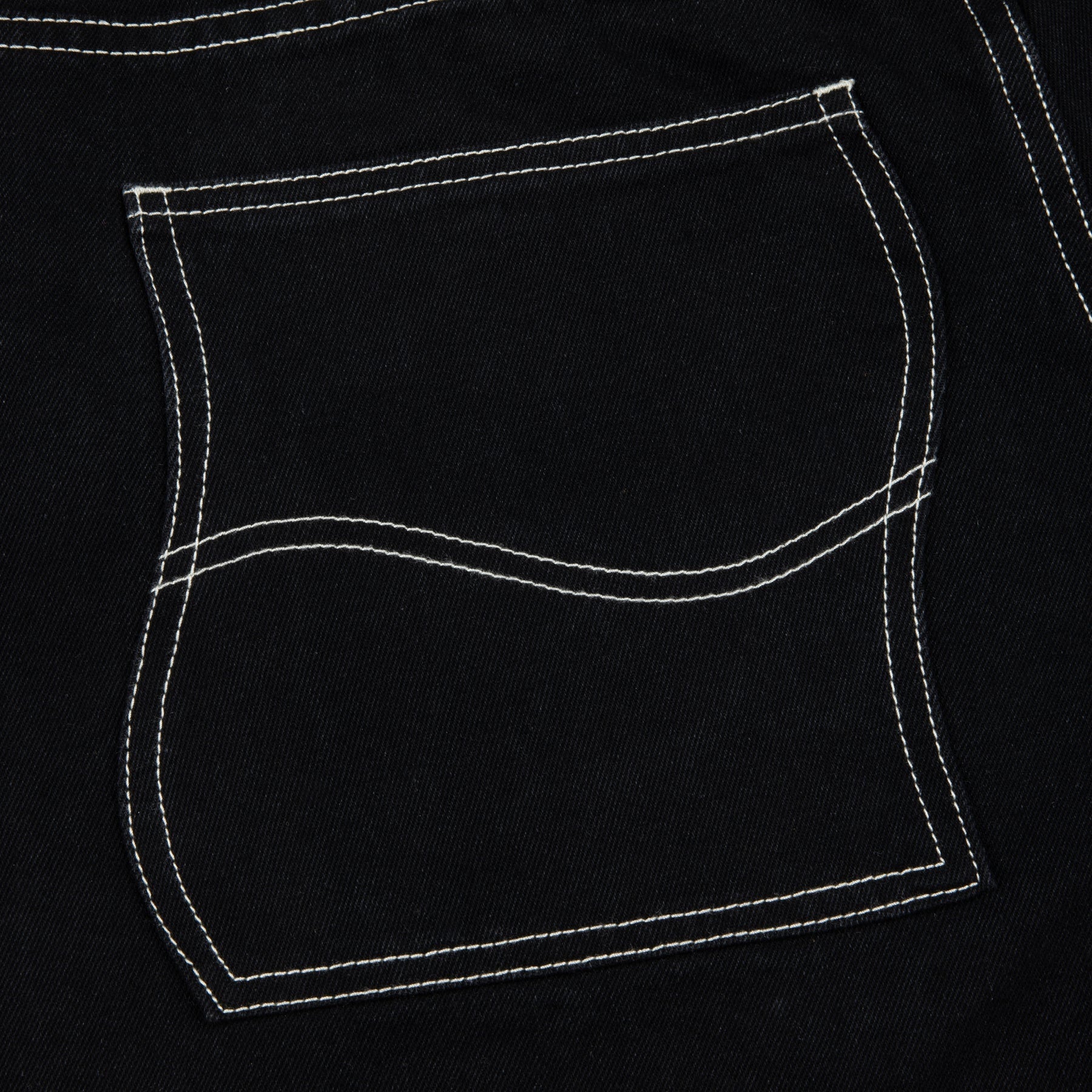 Classic Baggy Denim Pants - Black