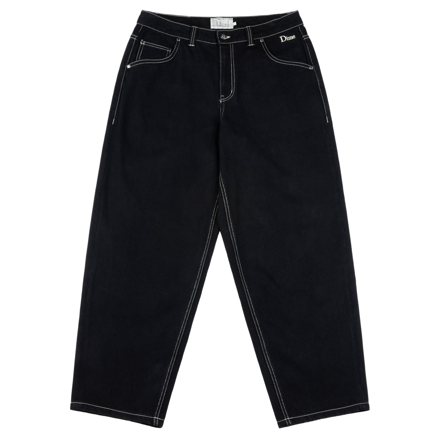 Classic Baggy Denim Pants - Black