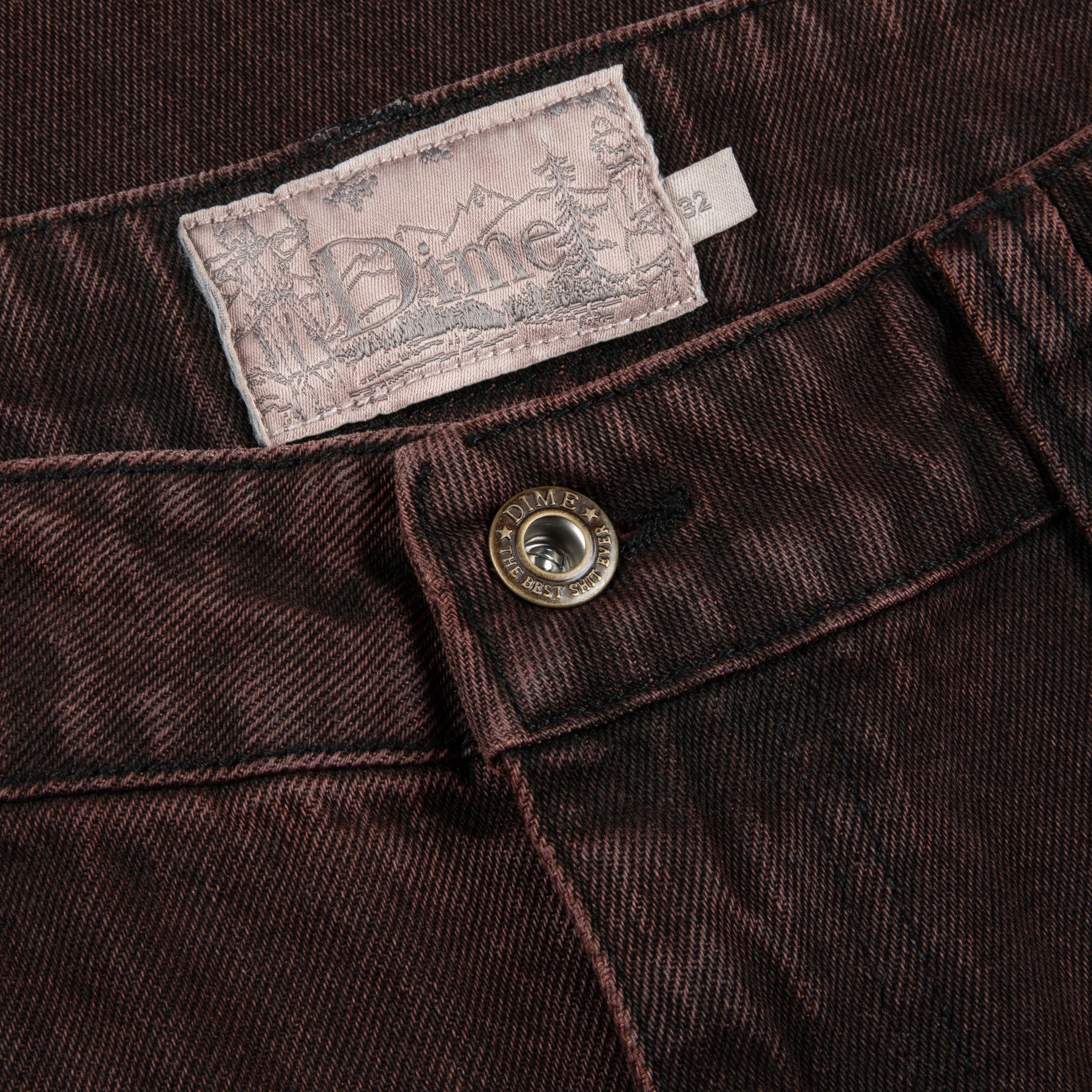 Classic Baggy Denim Pants - Sandblasted Copper