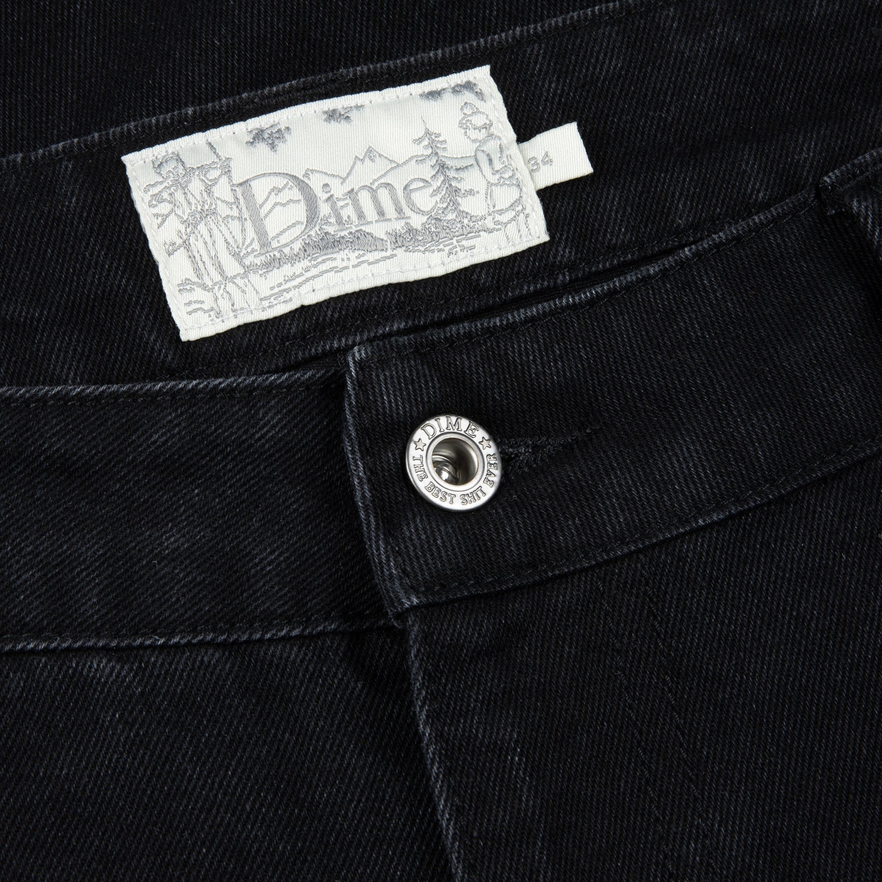 Classic Relaxed Denim Pants - Black