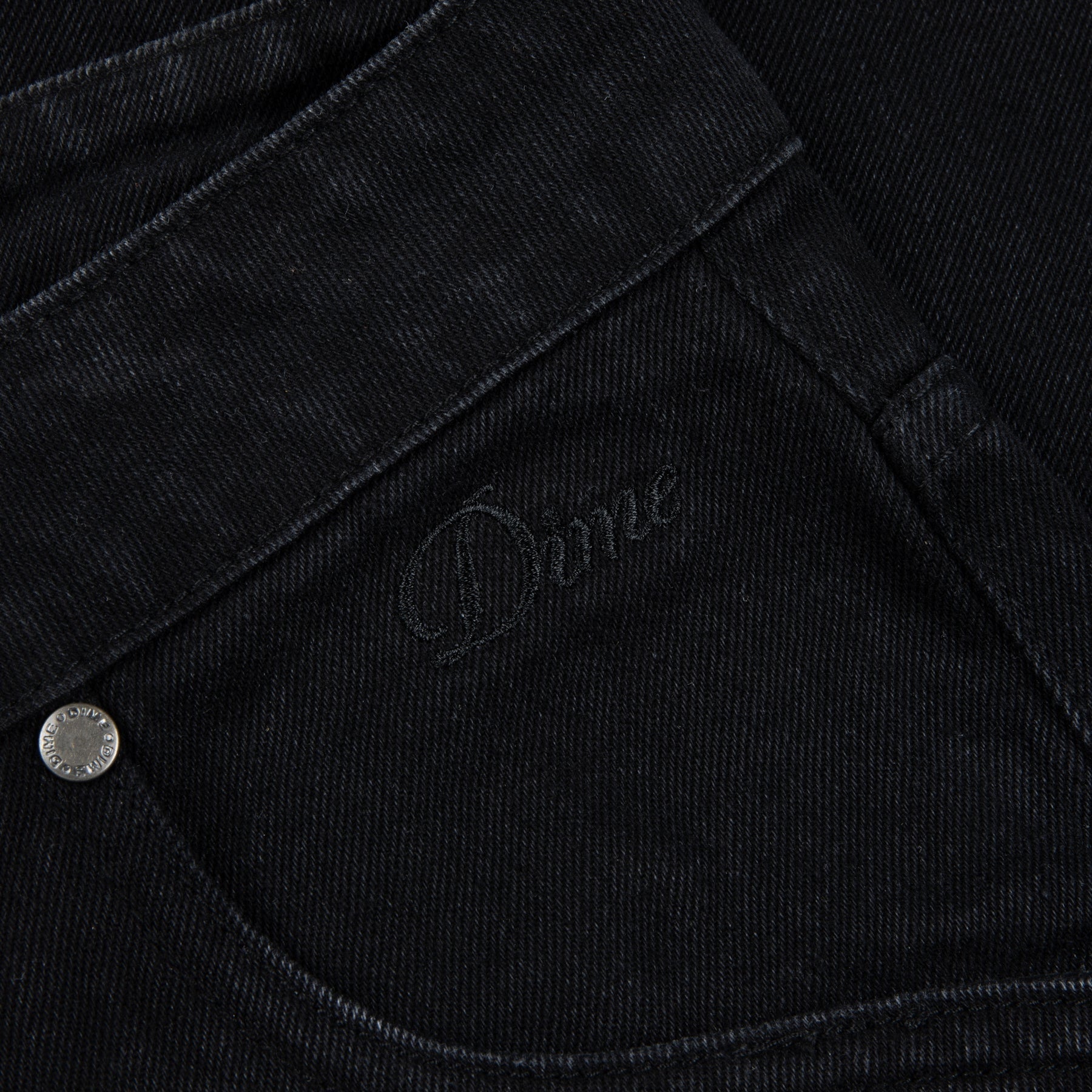 Classic Relaxed Denim Pants - Black