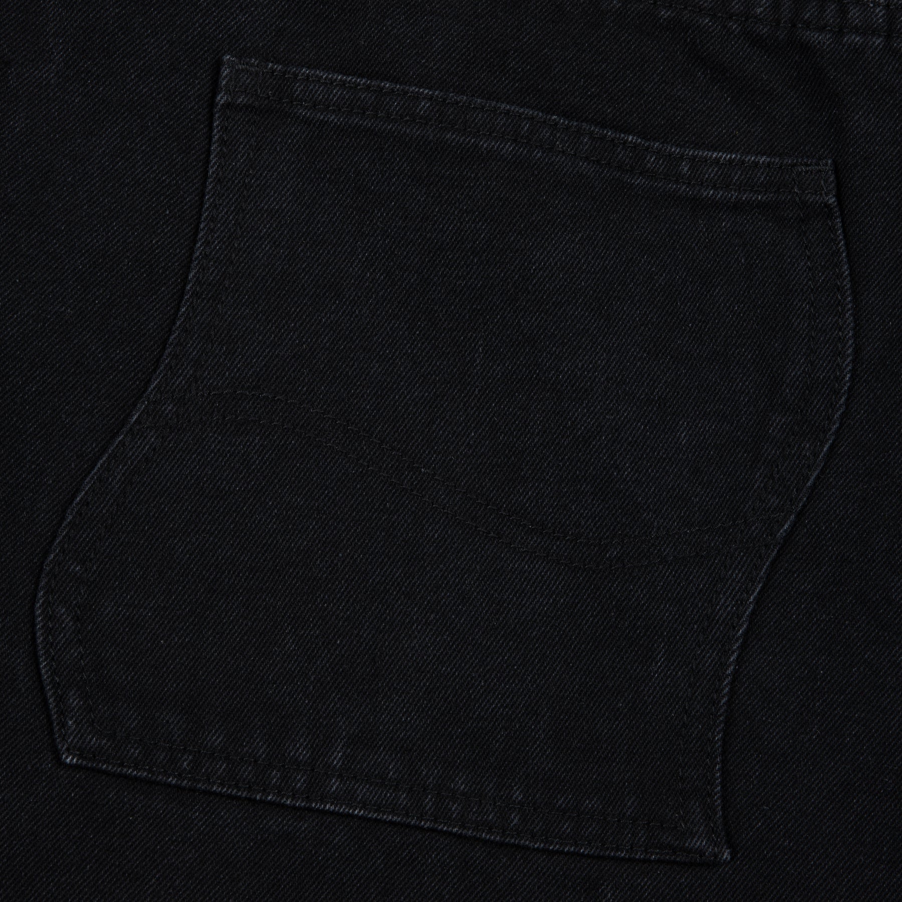 Classic Relaxed Denim Pants - Black