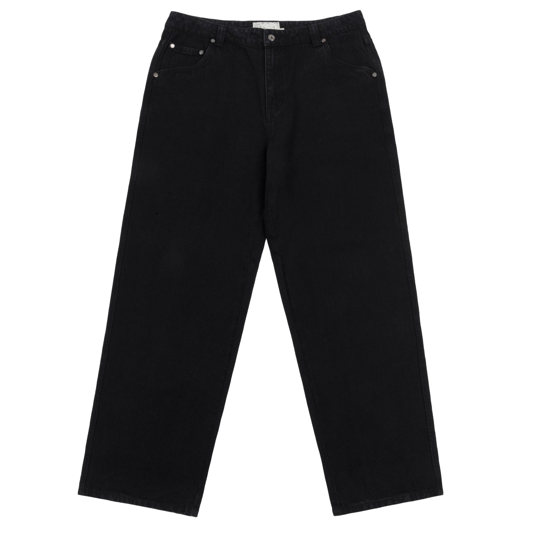 Classic Relaxed Denim Pants - Black