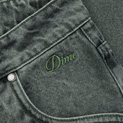 Pantalon en denim classique et décontracté - Vert délavé