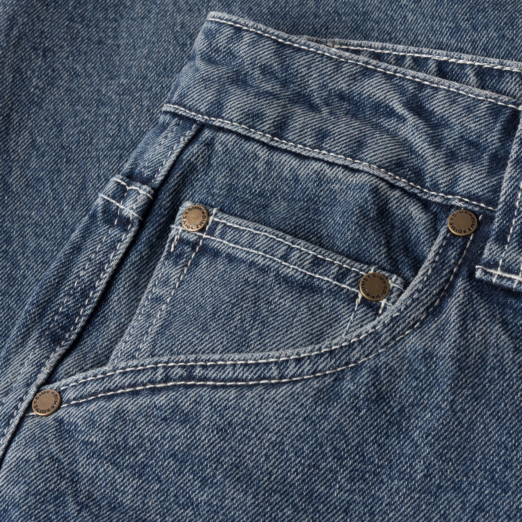 Classic Relaxed Denim Pants - Stone Washed