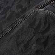 Pantalon en jean décontracté Flamepuzz - Noir délavé