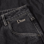 Pantalon en jean décontracté Flamepuzz - Noir délavé