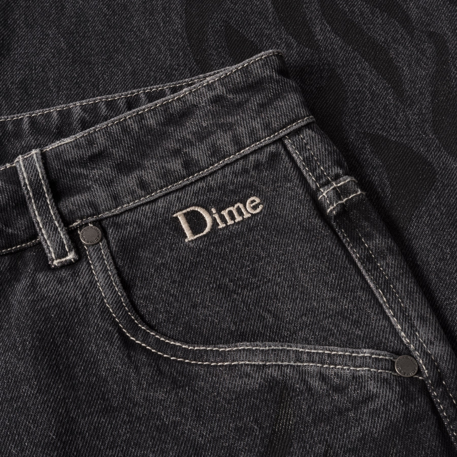 Pantalon en jean décontracté Flamepuzz - Noir délavé