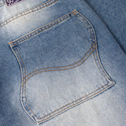 Pantalon en denim baggy classique - Indigo sablé