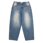 Classic Baggy Denim Pants - Sandblasted Indigo